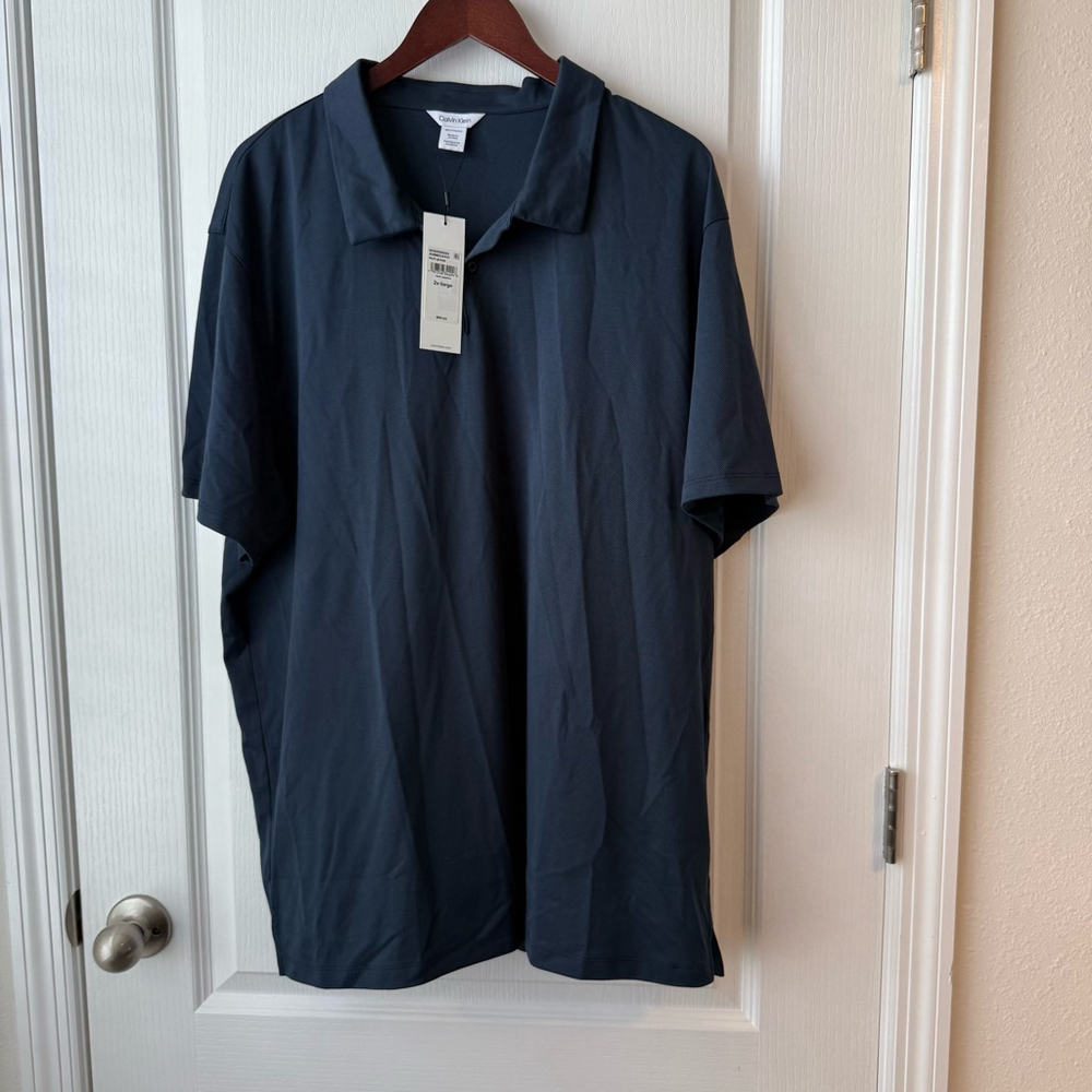 Men's Calvin Klein Polo Shirt XXL Blue